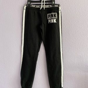 PINK Black Joggers